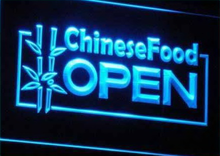 OPEN Chinese Food Displays Cafe Neon Light Sign